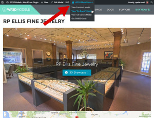 Single Model View Options - WP3D Models - WordPress Plugin